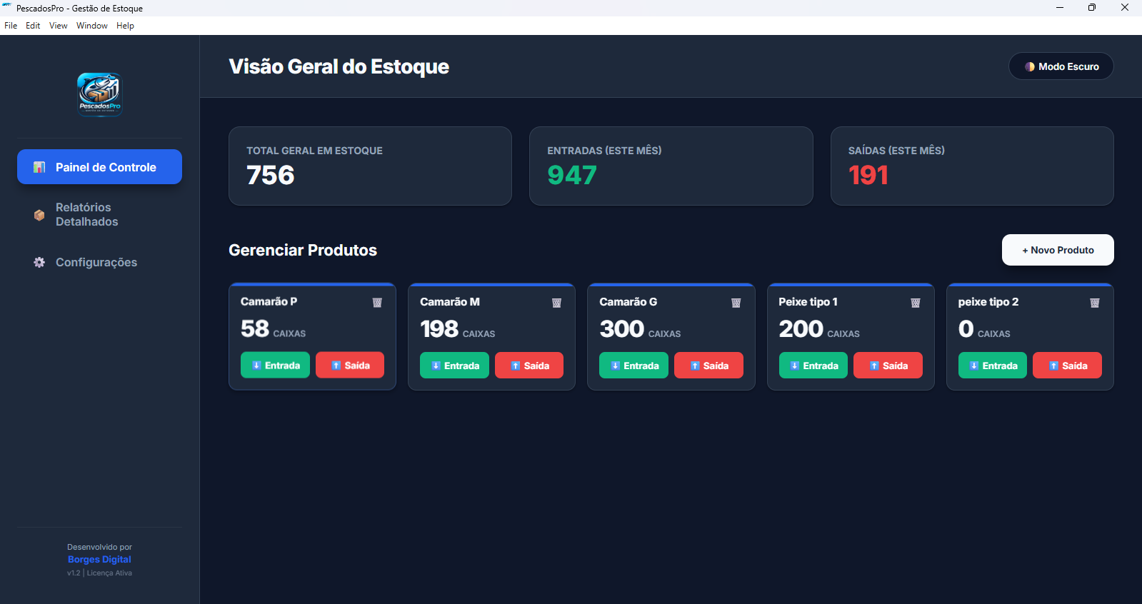 Tela Inicial do Sistema