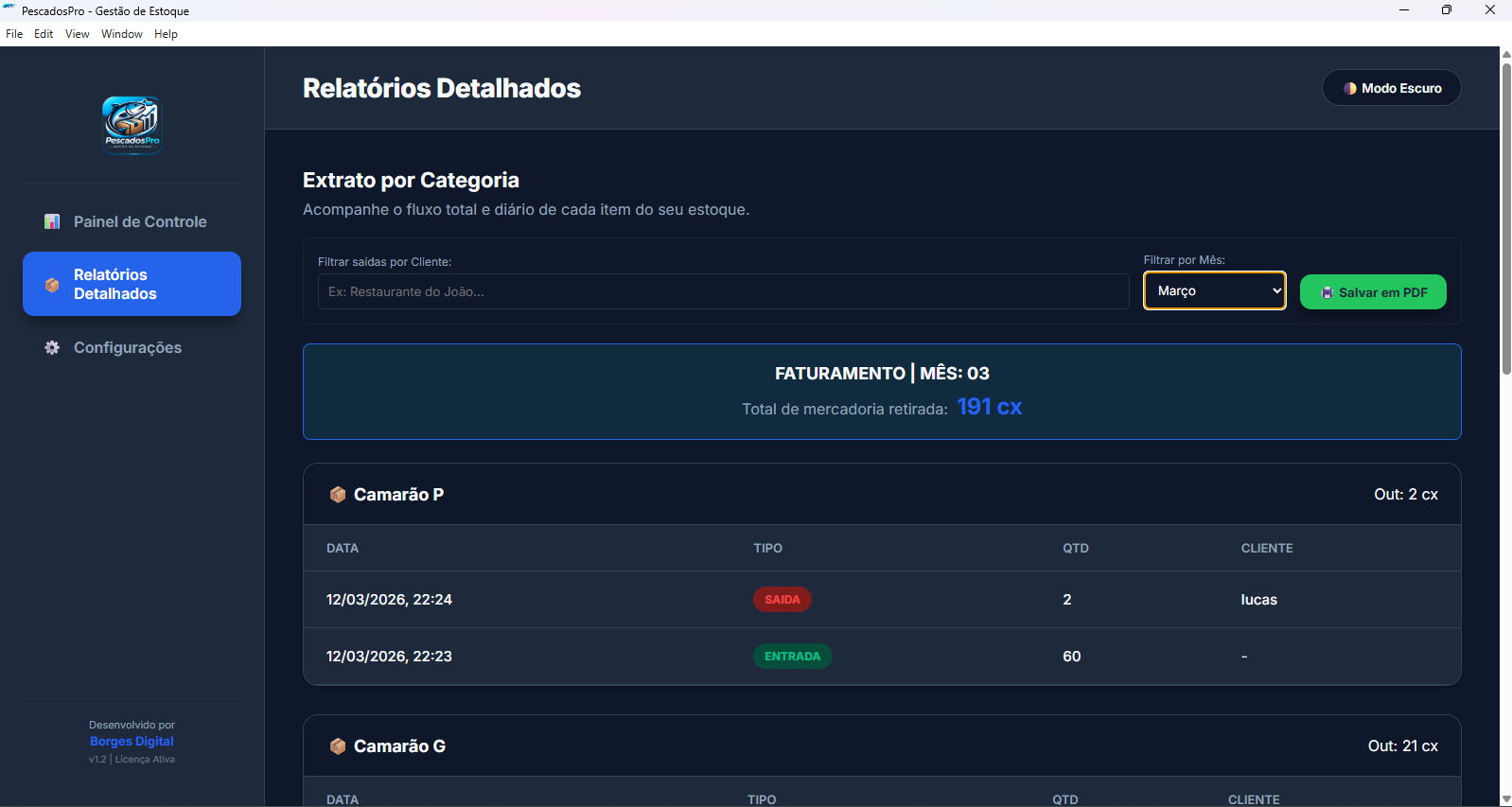 Relatórios do Sistema